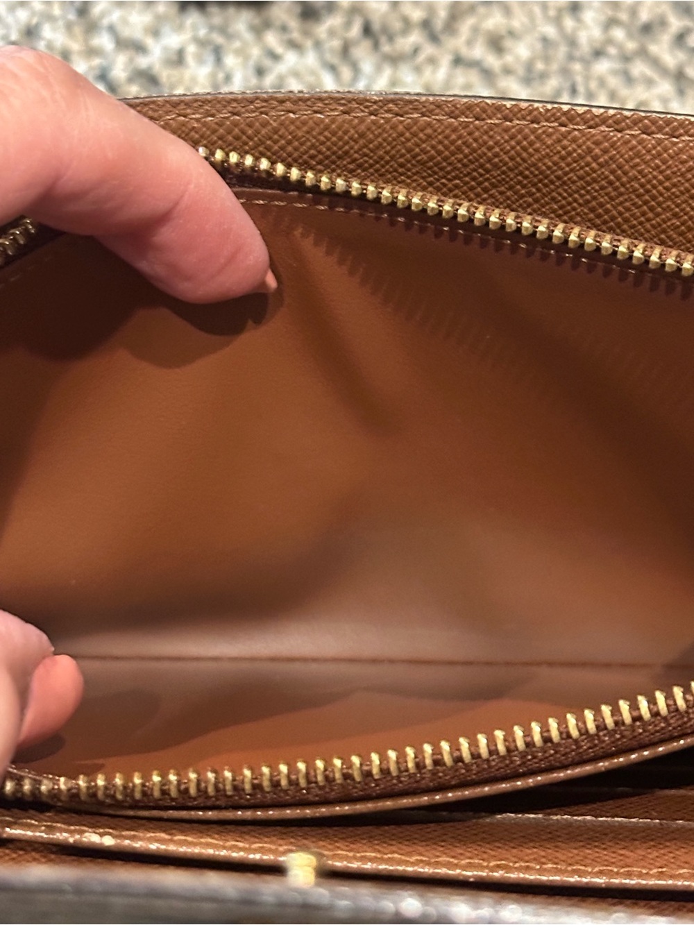 Louis Vuitton Brown Monogram Continental Wallet with Gold Hardware - Picture 7 of 9